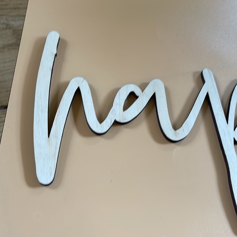 Laser Wood Sign “happy” - Picture 5 of 8